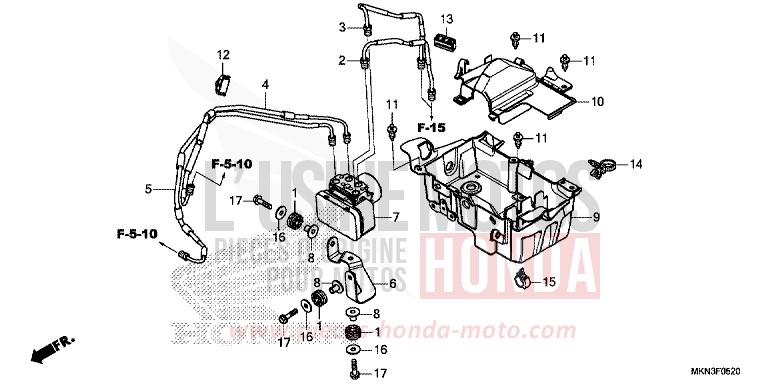 ABS-MODULATOR von CB650R MAT CRYPTON SILVER MATALLIC (NHA40) von 2019