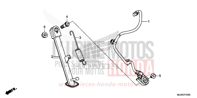 SEITENSTAENDER von CBR500R PEARL METALLOID WHITE (NHA96) von 2018