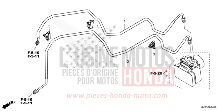 BREMSLEITUNG von CBR500R GRAND PRIX RED (R380) von 2019