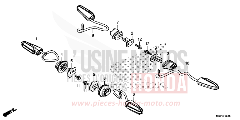 BLINKER von CBR500R GRAND PRIX RED (R380) von 2019