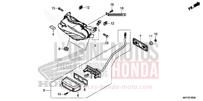 HECKLEUCHTE von CBR500R GRAND PRIX RED (R380) von 2019