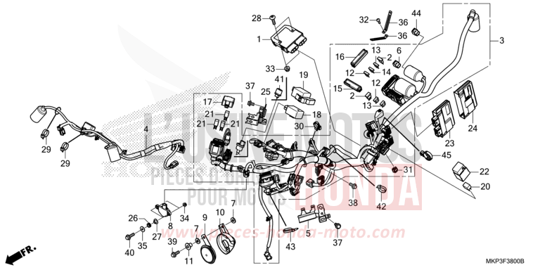 KABELBAUM von CBR500R GRAND PRIX RED (R380) von 2019