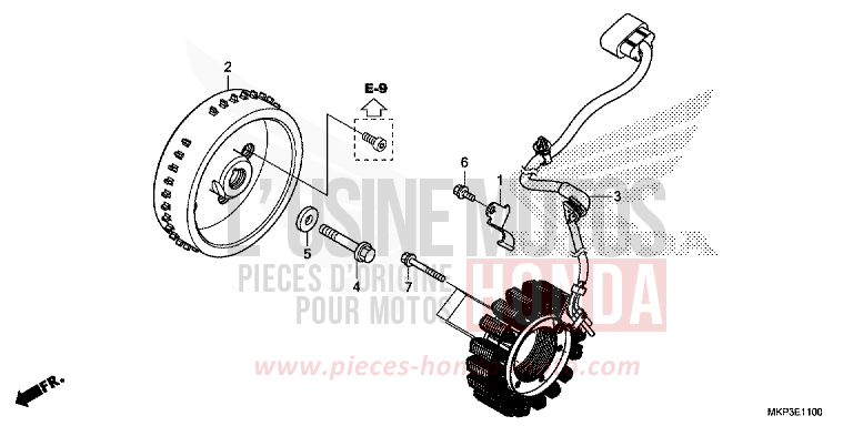 GENERATOR von CBR500R MAT AXIS GRAY METALLIC (NH303) von 2019