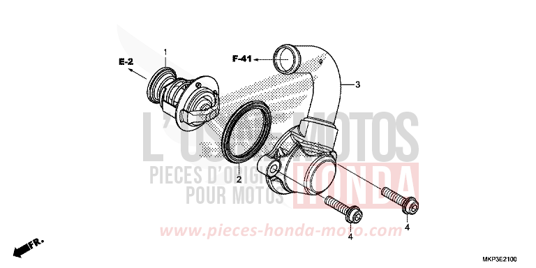THERMOSTAT von CBR500R MAT AXIS GRAY METALLIC (NH303) von 2019