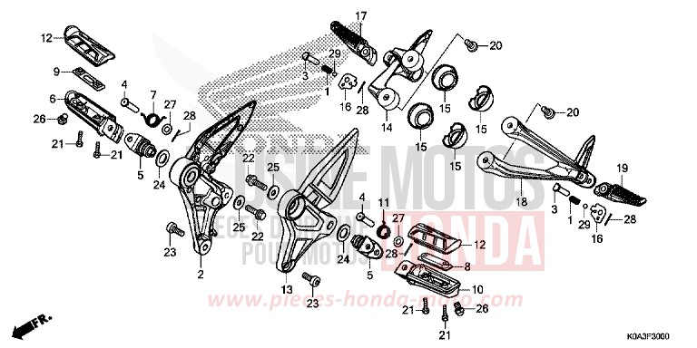 STUFE von CB300R CANDY CHROMOSPHERE RED (R381) von 2018