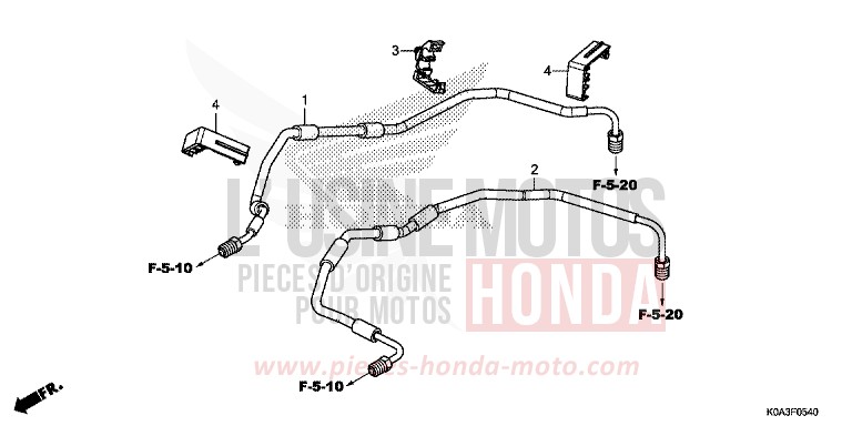 VORDERE BREMSLEITUNG von CB300R MAT CRYPTON SILVER MATALLIC (NHA40) von 2018