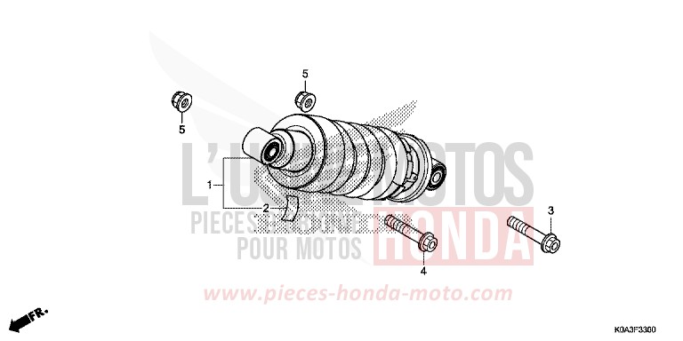 KISSEN, HINTEN von CB300R MAT CRYPTON SILVER MATALLIC (NHA40) von 2018