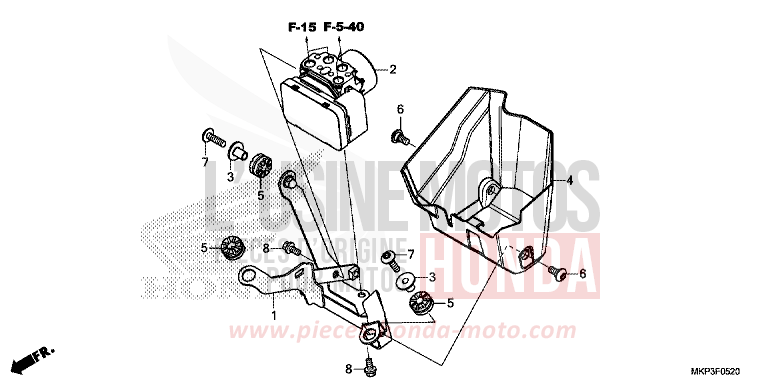 ABS-MODULATOR von CBR500R PEARL METALLOID WHITE (NHA96) von 2019