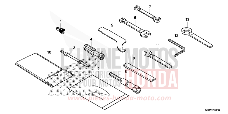 WERKZEUGE von CBR500R PEARL METALLOID WHITE (NHA96) von 2019