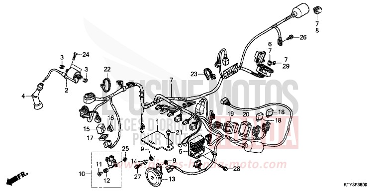KABELBAUM von CBR125R ASTEROID BLACK METALLIC (NHA35) von 2012