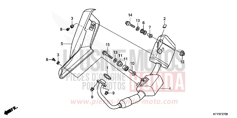 ABGAS-SCHALLDAEMPFER von CBR125R MILLENNIUM RED (R263) von 2013