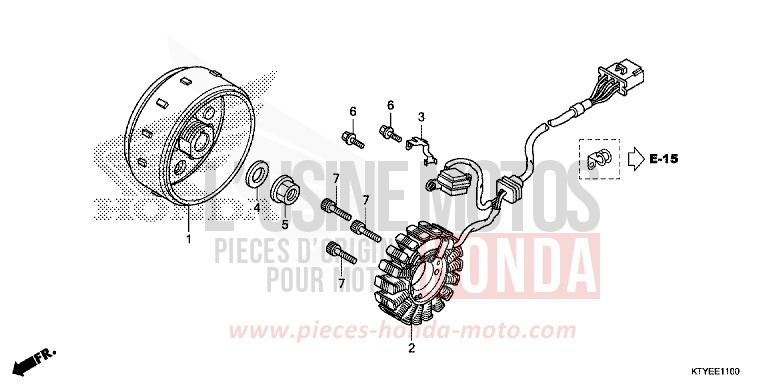 GENERATOR von CBR125R ASTEROID BLACK METALLIC (NHA35) von 2015