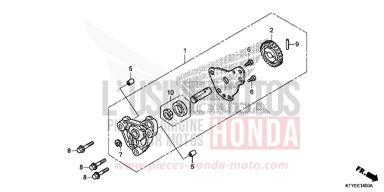 OELPUMPE von CBR125R ASTEROID BLACK METALLIC (NHA35) von 2015