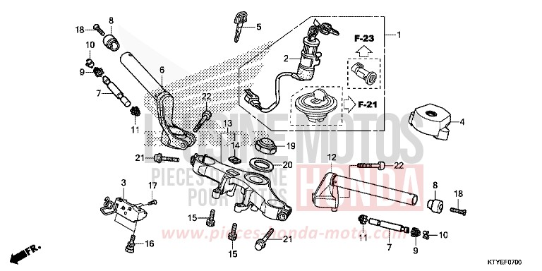 ROHRGRIFF/OBERE BRUECKE von CBR125R ASTEROID BLACK METALLIC (NHA35) von 2015