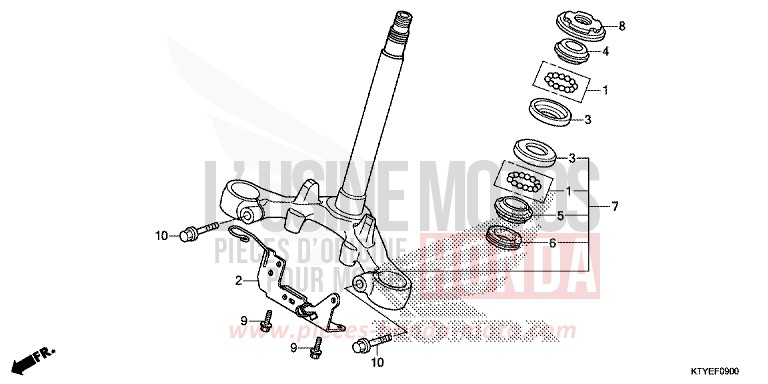 LENKSCHAFT von CBR125R ASTEROID BLACK METALLIC (NHA35) von 2015