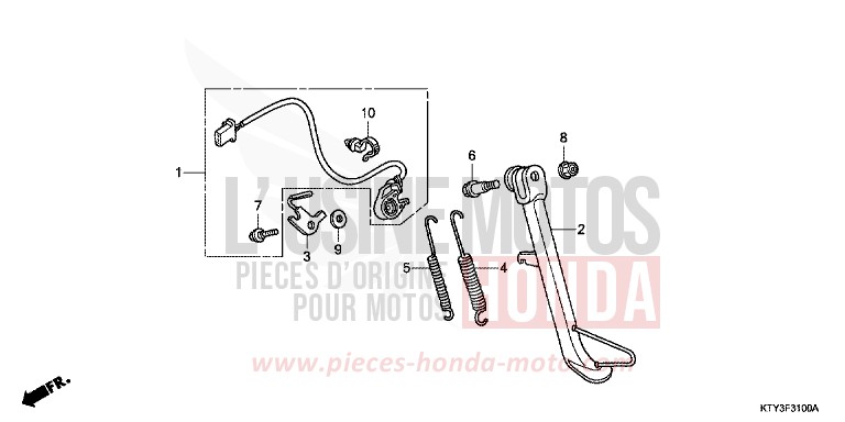 STAENDER von CBR125R ROSS WHITE (NH196) von 2012