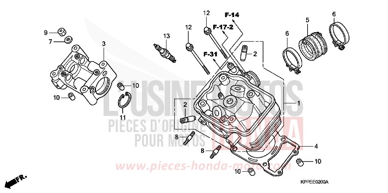 ZYLINDERKOPF (CBR125R/RS/RW5/RW6/RW8) von CBR125R SCHWARZ (NH1) von 2006