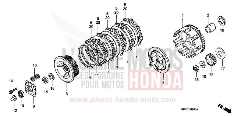 KUPPLUNG von CBR125R SCHWARZ (NH1) von 2006