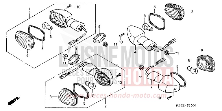 BLINKER (CBR125R/RS/RW5/RW6/RW8) von CBR125R SCHWARZ (NH1) von 2006