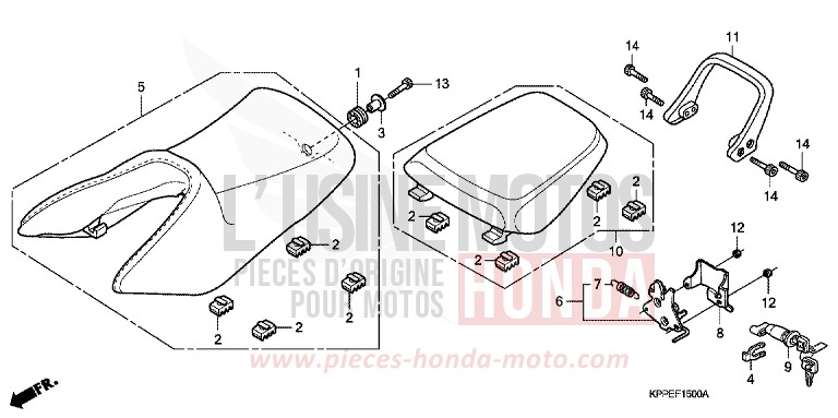 SITZ von CBR125R MILLENNIUM RED (R263) von 2006