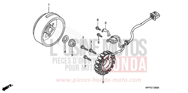 GENERATOR von CBR125R CANDY TAHITIAN BLUE (PB215X) von 2007