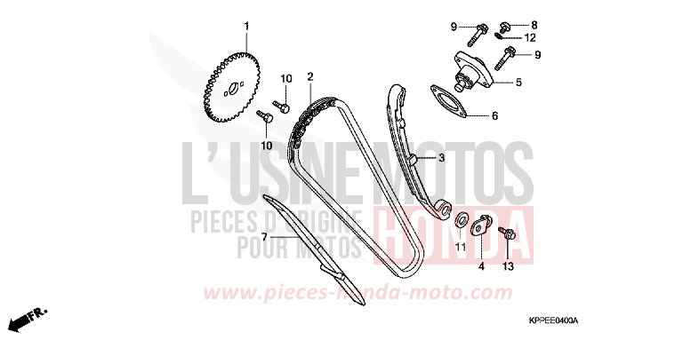 NOCKENWELLENKETTE/SPANNVORRICHTUNG von CBR125R GRAPHITE BLACK (NHB01D) von 2007