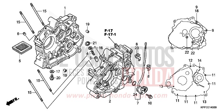KURBELGEHAEUSE von CBR125R GRAPHITE BLACK (NHB01D) von 2007