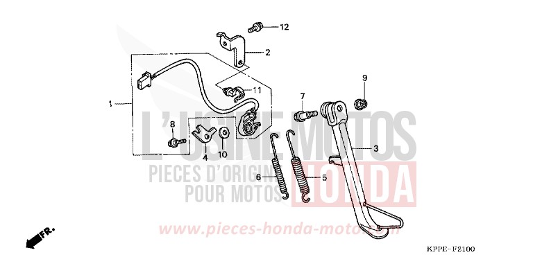 STAENDER von CBR125R GRAPHITE BLACK (NHB01D) von 2007