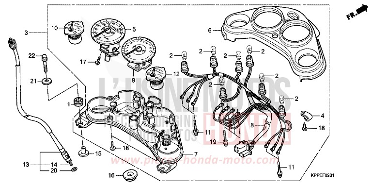 MESSGERAET (CBR125RW7/RW9/RWA) von CBR125R ROSS WHITE (NH196B) von 2007