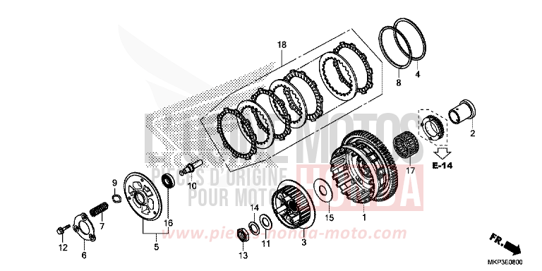 KUPPLUNG von CBR500R MAT AXIS GRAY METALLIC (NH303) von 2021