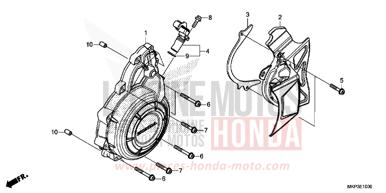 WECHSELSTROM-GENERATORABDECKUNG von CBR500R MAT AXIS GRAY METALLIC (NH303) von 2021