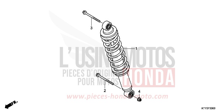 KISSEN, HINTEN von CBR125R ROSS WHITE (NH196) von 2011