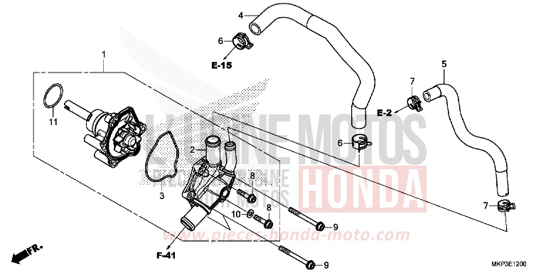 WASSERPUMPE von CBR500R PEARL METALLOID WHITE (NHA96) von 2021