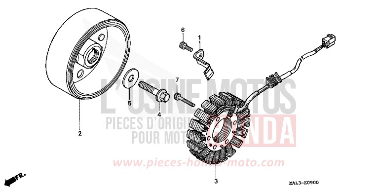 GENERATOR von CBR600F HEAVY GRAY METALLIC-U (NH194O) von 1997