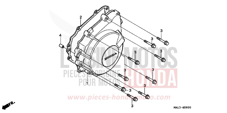 GENERATORABDECKUNG von CBR600F SPARKLING RED (R127A) von 1997