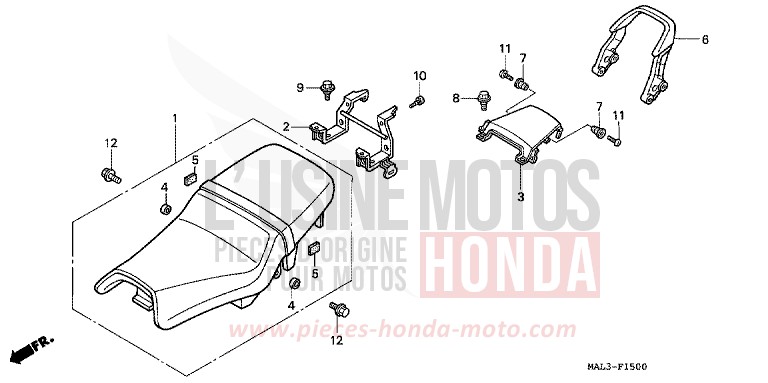 SITZ/SITZVERKLEIDUNG von CBR600F SPARKLING RED (R127A) von 1997
