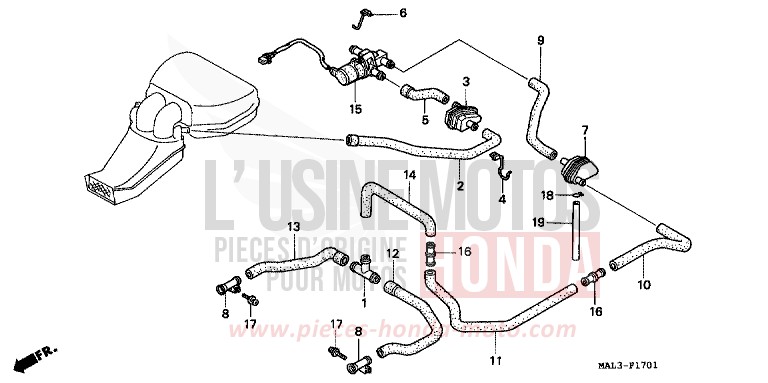 ELEKTROMAGNET VENTIL von CBR600F SPARKLING RED (R127A) von 1997