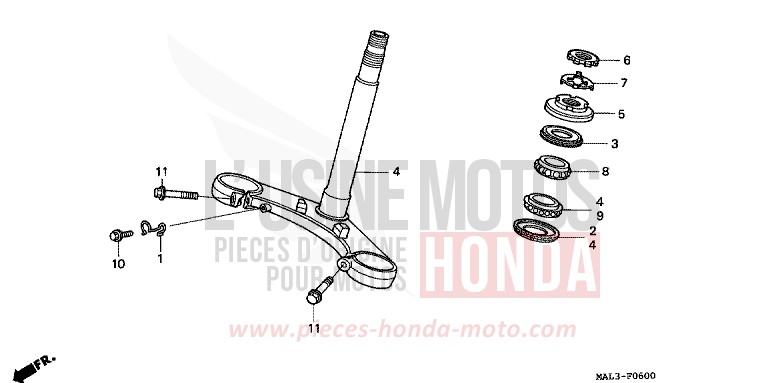 LENKSCHAFT von CBR600F TITANIUM METALLIC (YR183Q) von 1997