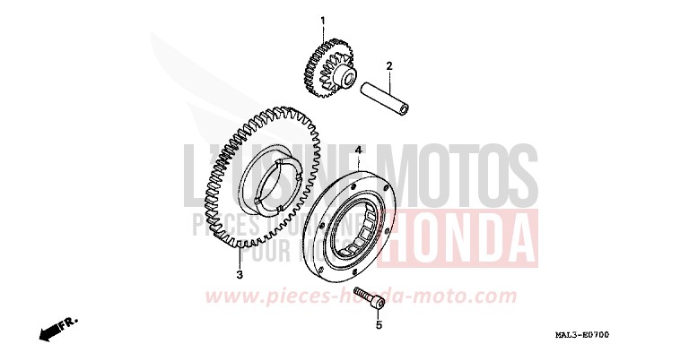 ANLASSERKUPPLUNG von CBR600F HEAVY GRAY METALLIC-U (NH194O) von 1998