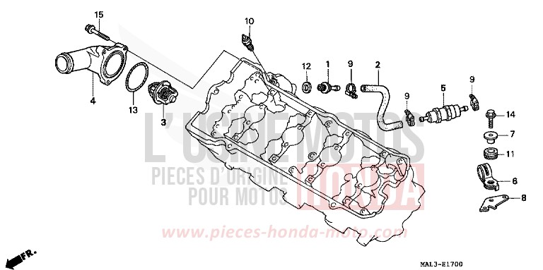 THERMOSTAT von CBR600F SPARKLING RED (R127A) von 1998