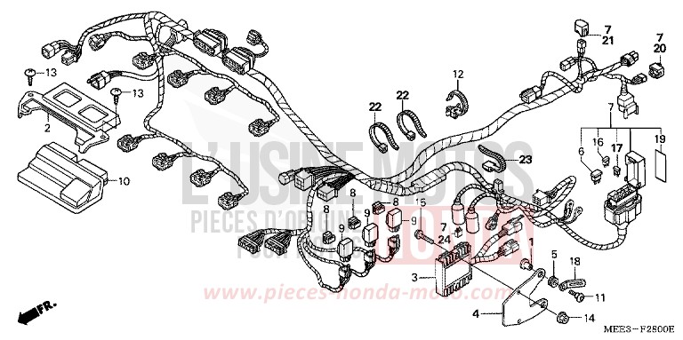 KABELBAUM von CBR600RR CANDY TAHITIAN BLUE (PB215) von 2004