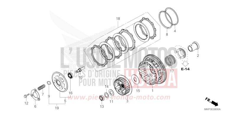 KUPPLUNG von CBR500R MAT GUNPOWDER BLACK METALLIC (NH436) von 2022