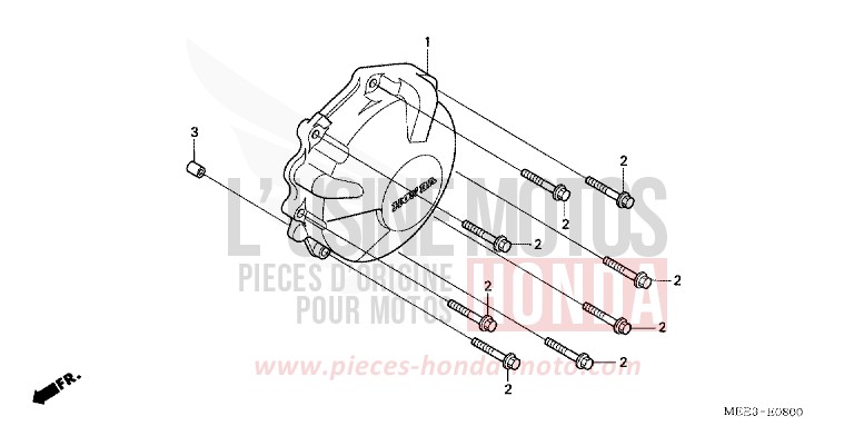 GENERATORABDECKUNG von CBR600RR ITALIAN RED (R157) von 2005