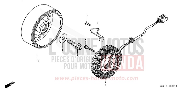 GENERATOR von CBR600RR ITALIAN RED (R157) von 2005