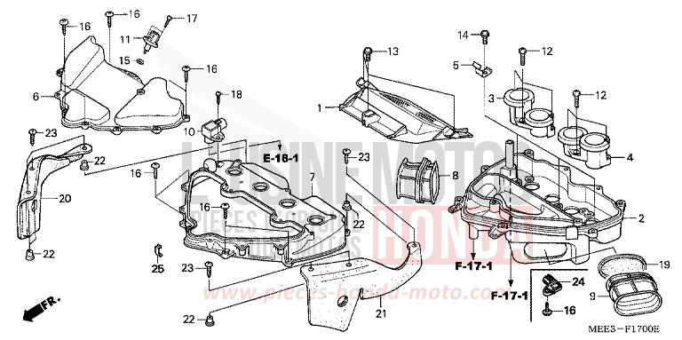 LUFTFILTER von CBR600RR ITALIAN RED (R157) von 2005