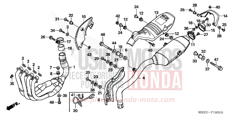 ABGAS-SCHALLDAEMPFER (CBR600RR5/6) von CBR600RR ITALIAN RED (R157) von 2005