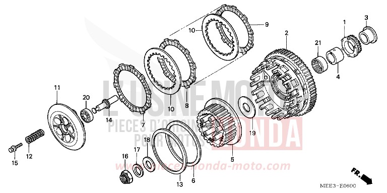 KUPPLUNG von CBR600RR GRAPHITE BLACK (NHB01E) von 2006