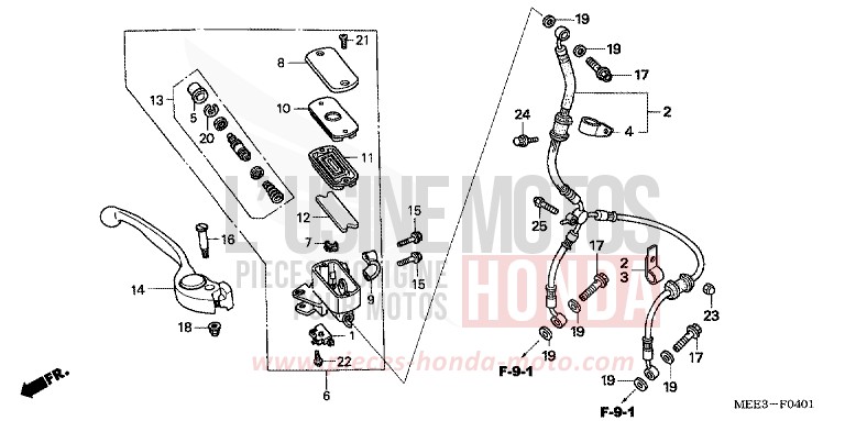 VORDERRADBREMSE (CBR600RR5/6) von CBR600RR GRAPHITE BLACK (NHB01E) von 2006