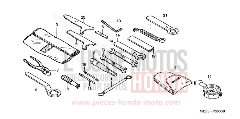 WERKZEUGE von CBR600RR ITALIAN RED (R157H) von 2006