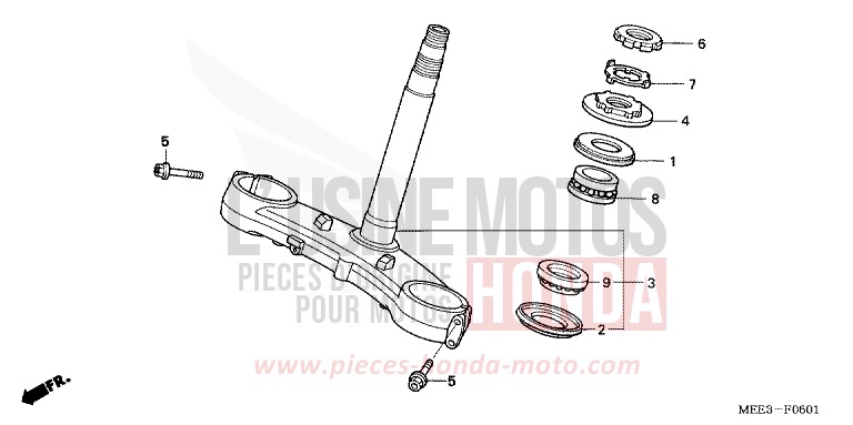 LENKSCHAFT (CBR600RR5/6) von CBR600RR PEARL FIRE ORANGE (YR263E) von 2006